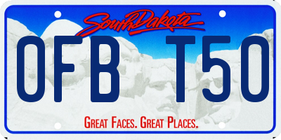 SD license plate 0FBT50