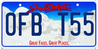 SD license plate 0FBT55