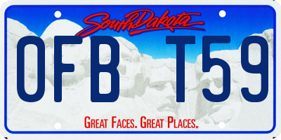 SD license plate 0FBT59