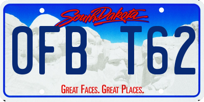 SD license plate 0FBT62