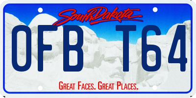 SD license plate 0FBT64
