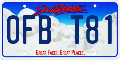 SD license plate 0FBT81
