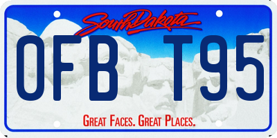 SD license plate 0FBT95