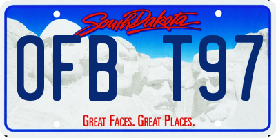 SD license plate 0FBT97
