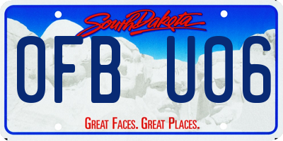 SD license plate 0FBU06