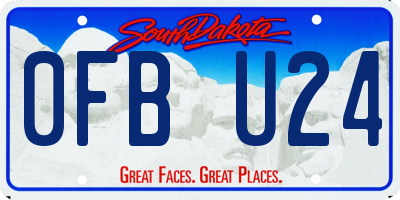 SD license plate 0FBU24