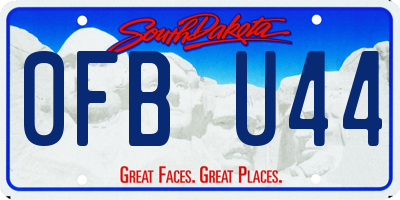 SD license plate 0FBU44