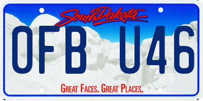 SD license plate 0FBU46