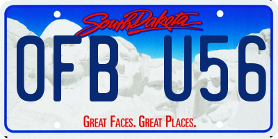 SD license plate 0FBU56