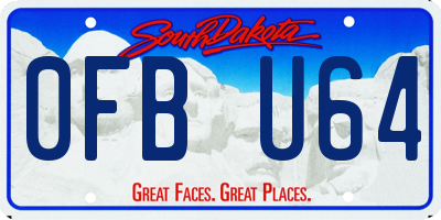 SD license plate 0FBU64