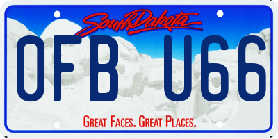 SD license plate 0FBU66