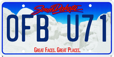 SD license plate 0FBU71