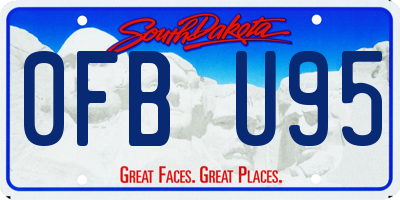 SD license plate 0FBU95