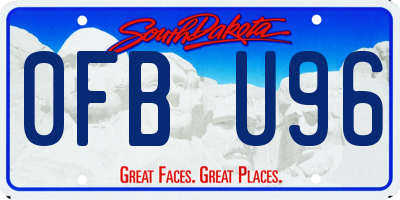 SD license plate 0FBU96