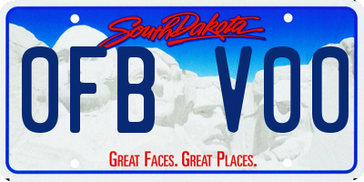 SD license plate 0FBV00