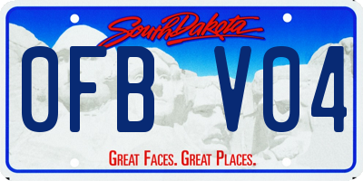 SD license plate 0FBV04