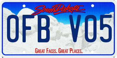 SD license plate 0FBV05