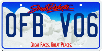 SD license plate 0FBV06