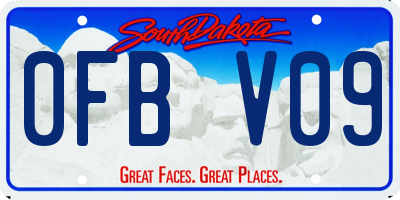 SD license plate 0FBV09