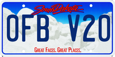 SD license plate 0FBV20