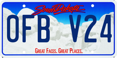 SD license plate 0FBV24