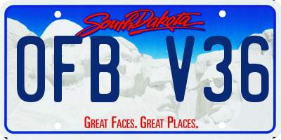 SD license plate 0FBV36