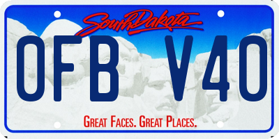 SD license plate 0FBV40