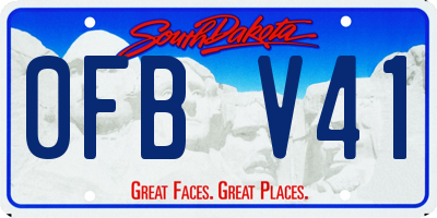 SD license plate 0FBV41