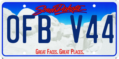 SD license plate 0FBV44