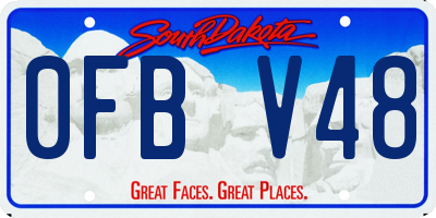 SD license plate 0FBV48