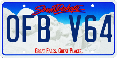 SD license plate 0FBV64