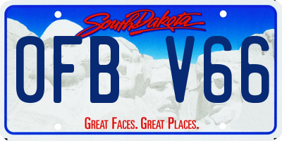 SD license plate 0FBV66
