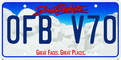 SD license plate 0FBV70
