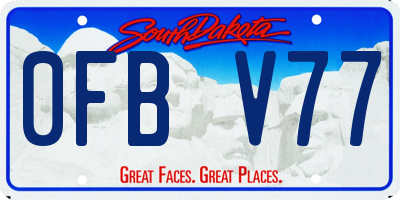 SD license plate 0FBV77