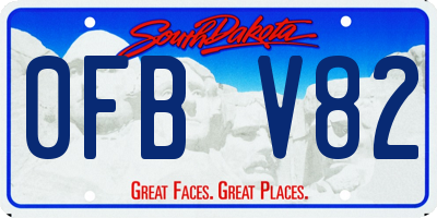 SD license plate 0FBV82