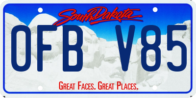 SD license plate 0FBV85