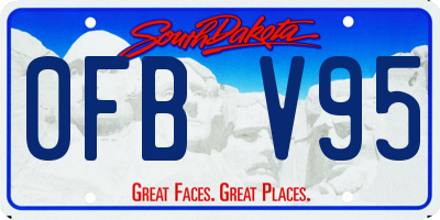 SD license plate 0FBV95
