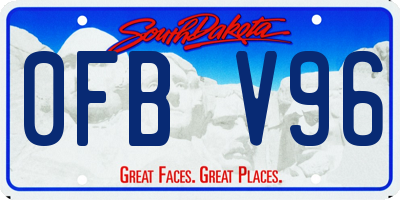 SD license plate 0FBV96
