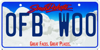SD license plate 0FBW00