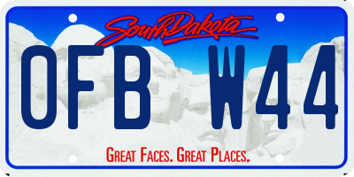 SD license plate 0FBW44