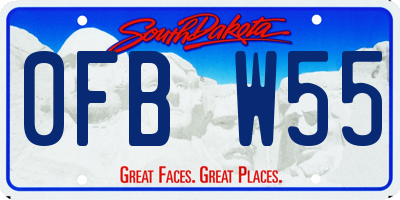 SD license plate 0FBW55