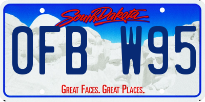 SD license plate 0FBW95