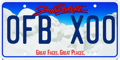 SD license plate 0FBX00