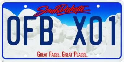 SD license plate 0FBX01