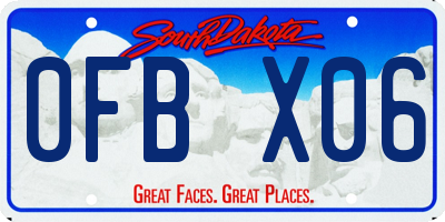 SD license plate 0FBX06
