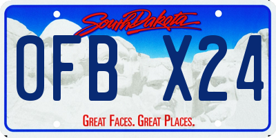 SD license plate 0FBX24