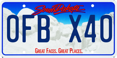 SD license plate 0FBX40