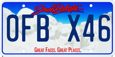 SD license plate 0FBX46