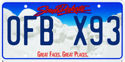 SD license plate 0FBX93
