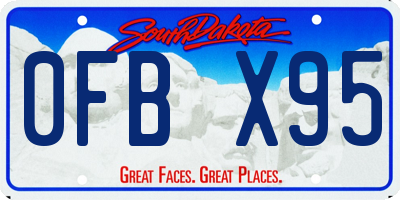 SD license plate 0FBX95
